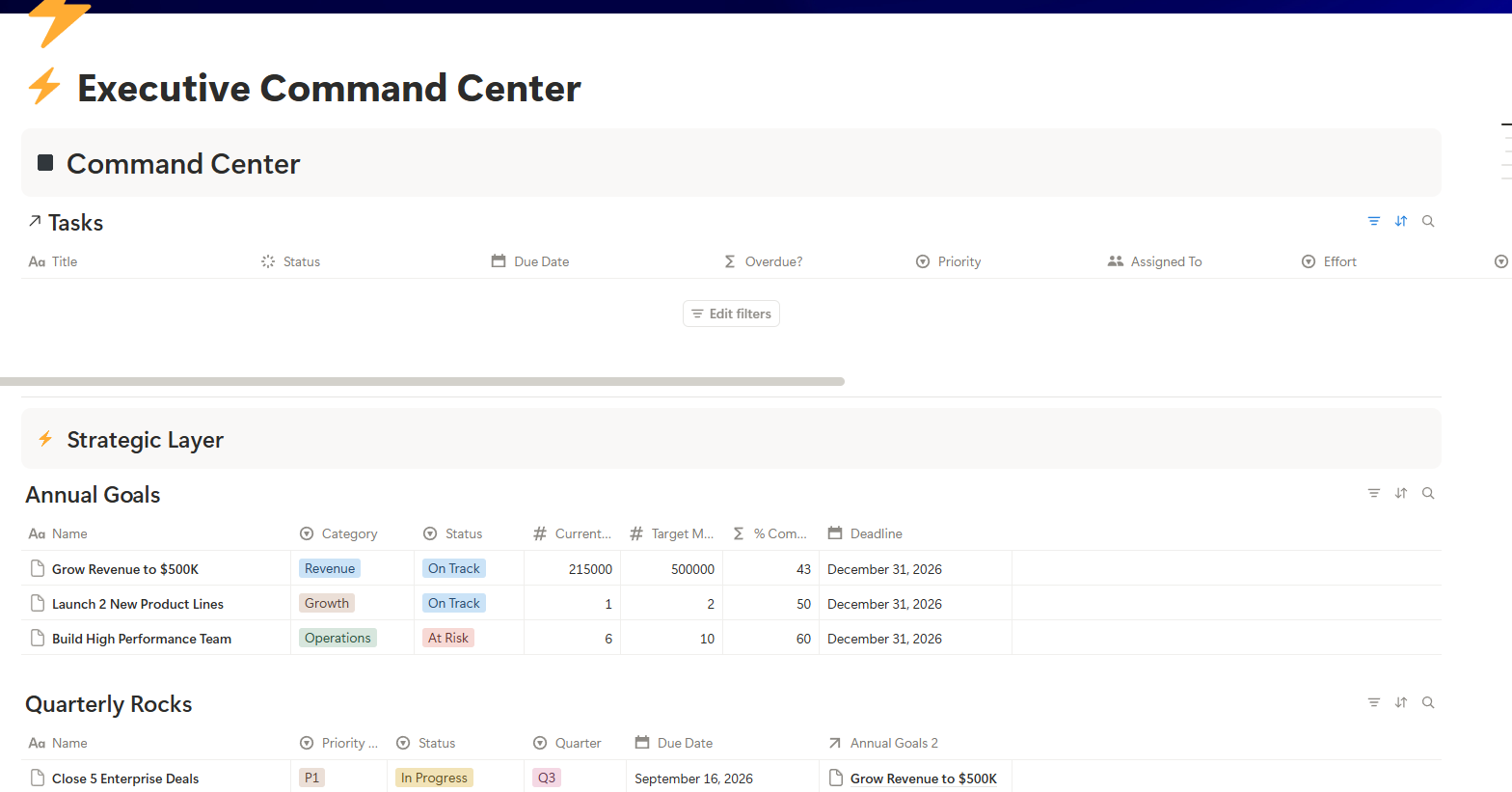 ⚡ Executive Command Center: The Complete Notion OS for High Performers - Image 3