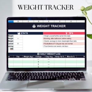 Ultimate 6-Week Workout Planner Excel Spreadsheet | Meal Planner, Habit Tracker, 75 Soft Challenge, Weight + Body Tracker