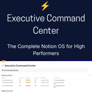 ⚡ Executive Command Center: The Complete Notion OS for High Performers