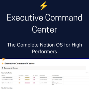 ⚡ Executive Command Center: The Complete Notion OS for High Performers